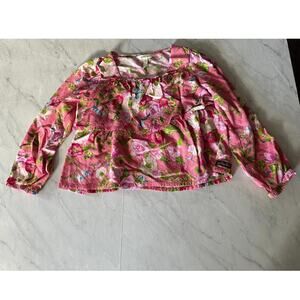 Matilda Jane enchanted garden pink floral girls shirt top blouse sz 12